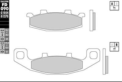 GALFER remblokken "fd090" brake pad fd090 g1370 sintered metal