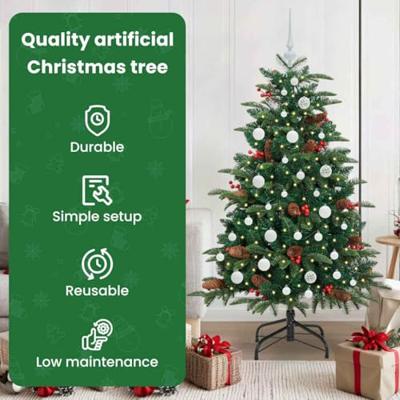 VidaXL Kunstkerstboom groen 150 cm pvc en metaal en plastic