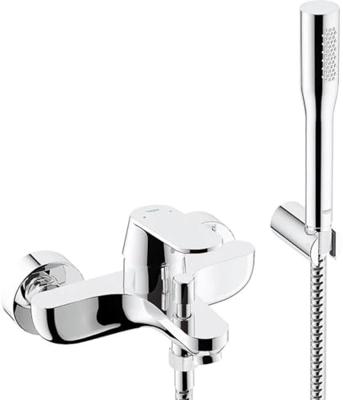 GROHE Eurosmart Cosmopolitan badkraan met omstel en koppelingen met garnituur chroom 32832000