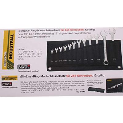 PROXXON ring-steeksleutel set "slimline" ring spanner set zoll 12-tlg. - thumbnail