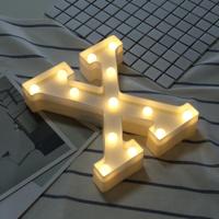 Alfabet X Engelse letter vorm decoratieve licht droge batterij aangedreven warm wit staande opknoping LED vakantie licht - thumbnail