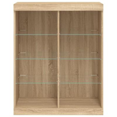 Dressoir met LED-verlichting 81x37x100 cm sonoma eikenkleurig Dressoir met LED-verlichting 81x37x100 cm sonoma eikenkleurig