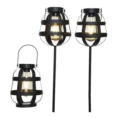 Solar Light (Ø14, H80cm) Zwart - 3 st.