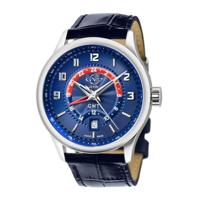 Gevril GV2 Men&apos;s Giromondo Blue Dial Blue Calfskin Leather Watch 42302 - thumbnail