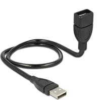 Delock 83499 USB-kabel USB 2.0 USB-A stekker, USB-A bus 0.50 m Zwart Flexibele zwanenhalskabel - thumbnail