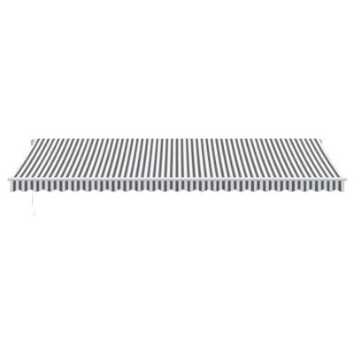 Luifel handmatig uittrekbaar 600x350 cm antraciet en wit