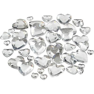 Creativ Company Strasstenen, afm 6+10+14 mm, zilver, 252 stuk/ 1 doos