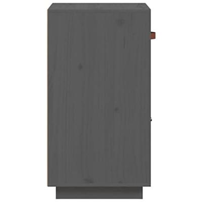 Dressoir 34x40x75 cm massief grenenhout grijs - thumbnail