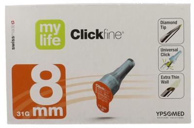 Mylife Clickfine DiamondTip Pennaald 8mm (31G) Mylife Clickfine DiamondTip Pennaald 8mm (31G)