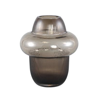 PTMD vaas marlene rookglas bruin 19,5 cm | 6 stuks