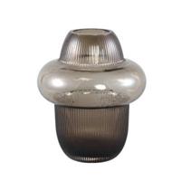 PTMD vaas marlene rookglas bruin 19,5 cm | 6 stuks - thumbnail