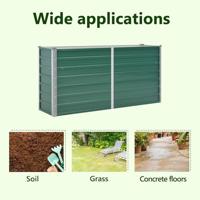 Plantenbak verhoogd 160x40x77 cm gegalvaniseerd staal groen - thumbnail