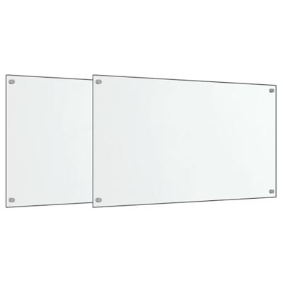 VidaXL Spatschermen keuken 2 st 70x60 cm gehard glas transparant VidaXL Spatschermen keuken 2 st 70x60 cm gehard glas transparant
