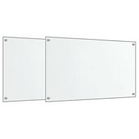 VidaXL Spatschermen keuken 2 st 70x60 cm gehard glas transparant - thumbnail