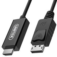 UNITEK Y-5118CA video kabel adapter 1,8 m HDMI Type A (Standaard) DisplayPort Zwart - thumbnail