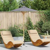 VidaXL Tuinparasol donkergrijs ø 270 x 260 cm bamboe - thumbnail