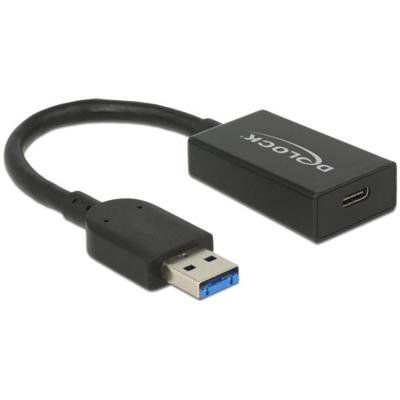 Delock 65698 Converter USB 3.2 Gen 2 Type-A male > USB Type-C female Actief zwart 15cm Delock 65698 Converter USB 3.2 Gen 2 Type-A male > USB Type-C female Actief zwart 15cm