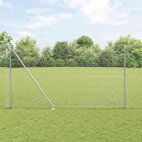 VidaXL Afrasteringspaal zilver 10 x 1,5 m (25 x 25 mm gaas) staal - thumbnail