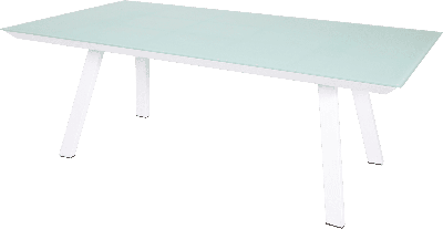 Tuintafel Breeze aluminium/glas wit - Tuintafel Breeze 260 x 110 x 76 cm Tuintafel Breeze aluminium/glas wit - Tuintafel Breeze 260 x 110 x 76 cm
