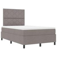 Boxspring bed met matras met hoofdeinde Taupe 120 x 200 cm Stof - thumbnail