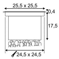 SLV Grondspot A-symmetrischDasar Led 28watt - 25cm - 229381 - thumbnail