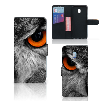 Xiaomi Redmi 8A | Telefoonhoesje | Met pasjeshouder | Uil