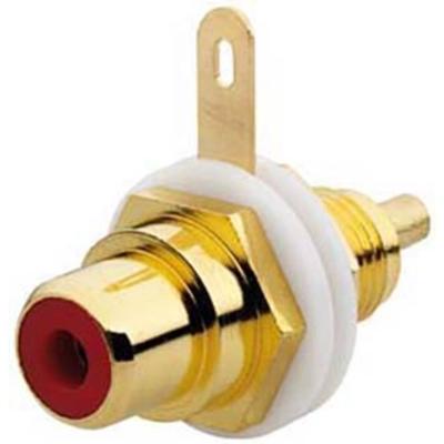 Rutenbeck 17000306 Cinch-connector Bus, inbouw horizontaal Rood 1 stuk(s)