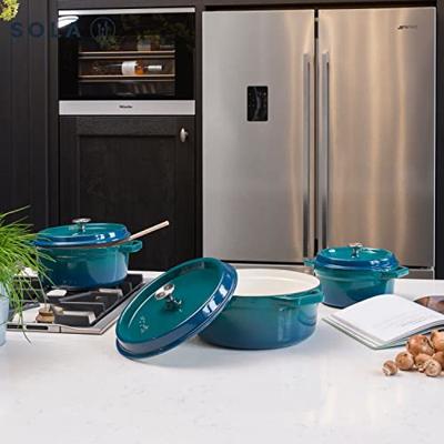 Sola Braadpan met deksel - Blauw - ø 24 cm / 3.5 liter Sola Braadpan met deksel - Blauw - ø 24 cm / 3.5 liter