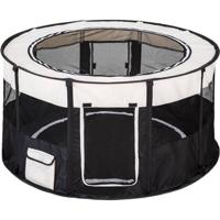 TOPMAST NYLON PUPPYREN - ROND - OPVOUWBAAR - ZWART - thumbnail