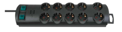 Brennenstuhl primera line stekkerdoos 10x stekkerdoos (zwart, voor 10 stekkers)