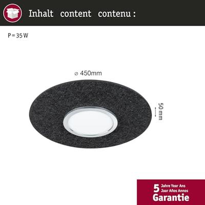 Paulmann 79990 Tulga LED-plafondlamp LED 32.5 W Antraciet - thumbnail