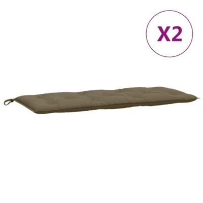 VidaXL Tuinbankkussens 2 st 120x50x7 cm stof gemêleerd taupe VidaXL Tuinbankkussens 2 st 120x50x7 cm stof gemêleerd taupe