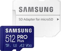 Samsung PRO Plus microSDXC-kaart 512 GB A2 Application Performance Class, v30 Video Speed Class, UHS-I Incl. SD-adapter - thumbnail