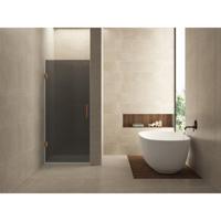 Wiesbaden Less Nisdeur - 800x2000x8mm - Nano - Rookglas - Geborsteld Brons Koper - thumbnail