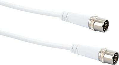 Schwaiger Antenne, Satelliet Aansluitkabel [1x F-quickstekker - 1x F-quickstekker] 5.00 m 10 dB Viervoudig afgeschermd Wit