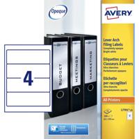 Rugetiket Avery breed 62x192mm zelfklevend wit 25 vel | 5 stuks - thumbnail