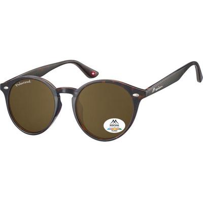 Zonnebril montana met bruin polar rond glas turtle Zonnebril montana met bruin polar rond glas turtle
