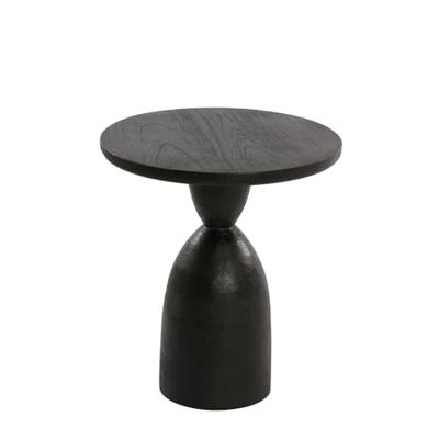 Light & Living Bijzettafel 'Torir' Mangohout, 40cm, kleur Zwart