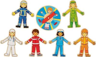 Goki houten puzzel spel beroepen, 38dlg.