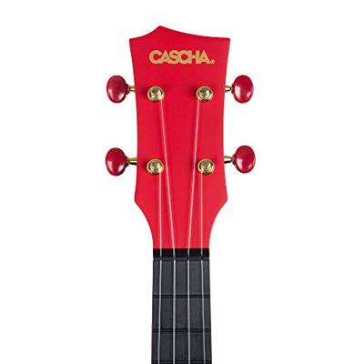 Cascha HH 2280 carbon fiber concert ukelele set rood