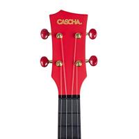 Cascha HH 2280 carbon fiber concert ukelele set rood - thumbnail