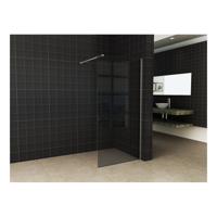 Inloopdouche Wiesbaden Slim Rookglas 80x200 8mm Nano Coating - thumbnail