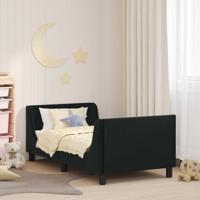 Bedframe voor kinderen met hoofdbord Zwart 80 x 160 cm Fluweel - thumbnail