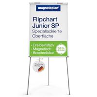 magnetoplan Flipchart Junior SP (l x b x h) 1100.00 x 750 x 1850 mm Wit Afwisbaar, Beschrijfbaar, In hoogte verstelbaar, Incl. opbergbakje, Magneetband 1226966 - thumbnail