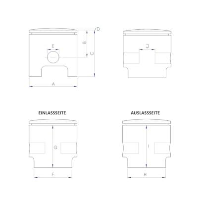 Meteor Piston zuiger pistons meteor 38.975mm tol.fg12mm bolt