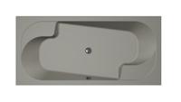 Ligbad Xenz Parel | Inbouw | 190x90 cm | Incl.Badafvoer | Met overloop | Acryl | Cement mat - thumbnail