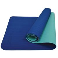 Schildkröt Fitness Bicolor yogamat 180 x 61 cm - PVC-vrij - antislip - navy/mint - thumbnail