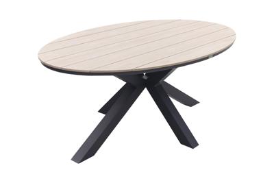 Edison tafel 180x115xH75 cm black/light teak