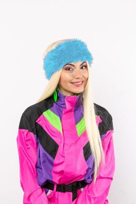 Ski Hoofdband Pluche Lichtblauw