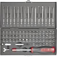 TOOLCRAFT HT02183 820952 Bitset 75-delig Plat, Inbus, Clutch, Tri-Wing, Torque, Veeltand (XZN), Kruiskop Pozidriv, Kruiskop Phillips, T-profiel - thumbnail
